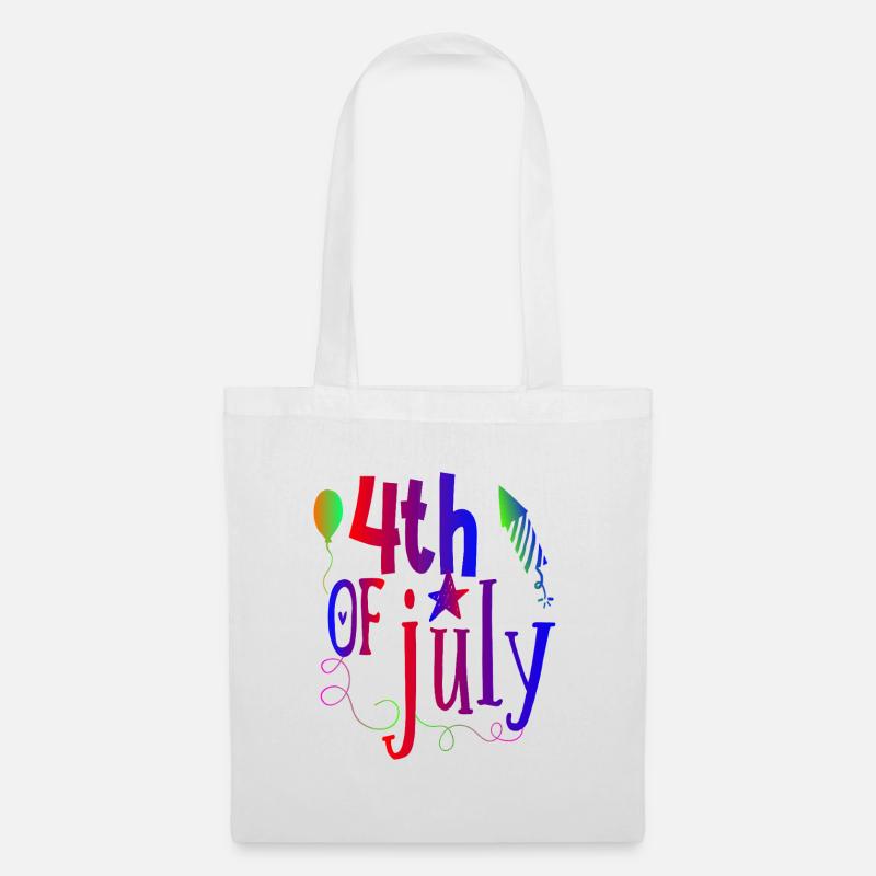 Independence Day USA Amerika 4th July Geschenk - Stoffbeutel - Weiß