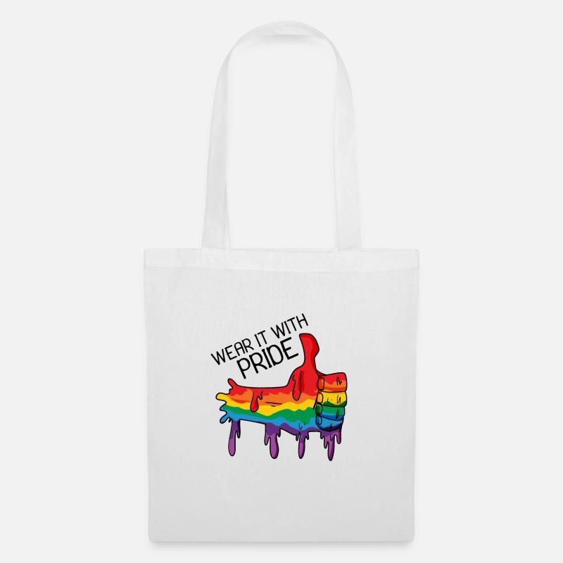 Gay Pride Geschenk - Stoffbeutel - Weiß