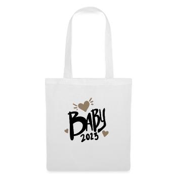 Bébé 2023 - Nouveau-né 2023 Cadeau bébé - Sac en tissu - blanc - Devant