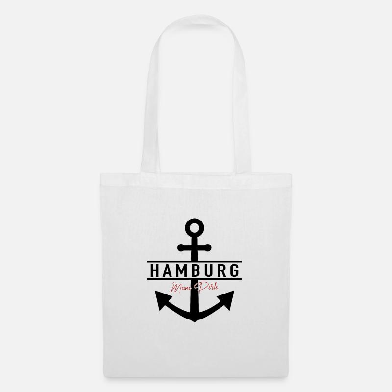 Hamburg - meine Perle - Stoffbeutel - Weiß