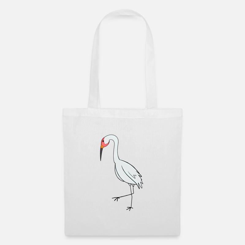 Zugvögel Kranich Vogel - Stoffbeutel - Weiß