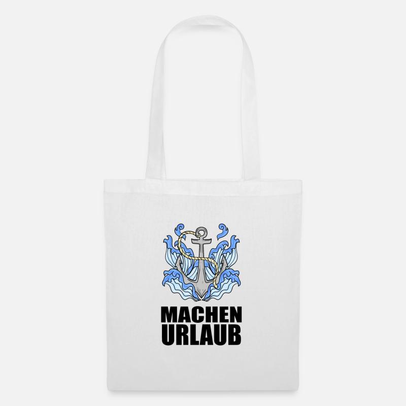 Urlaub machen - Stoffbeutel - Weiß