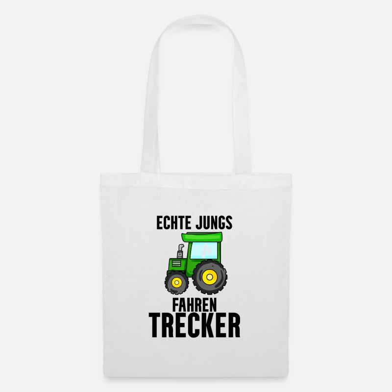 Trecker Bauer Landwirt Traktor Junge Geschenk - Stoffbeutel - Weiß