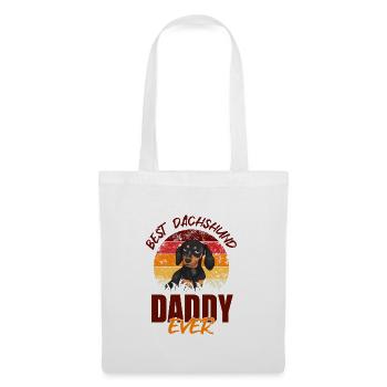 Bester Dackel-Daddy aller Zeiten - Stoffbeutel - Weiß - Vorne