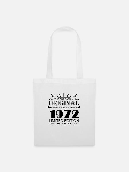 1972 - Baujahr 1972 - Jahrgang 1972 - Stoffbeutel - Weiß