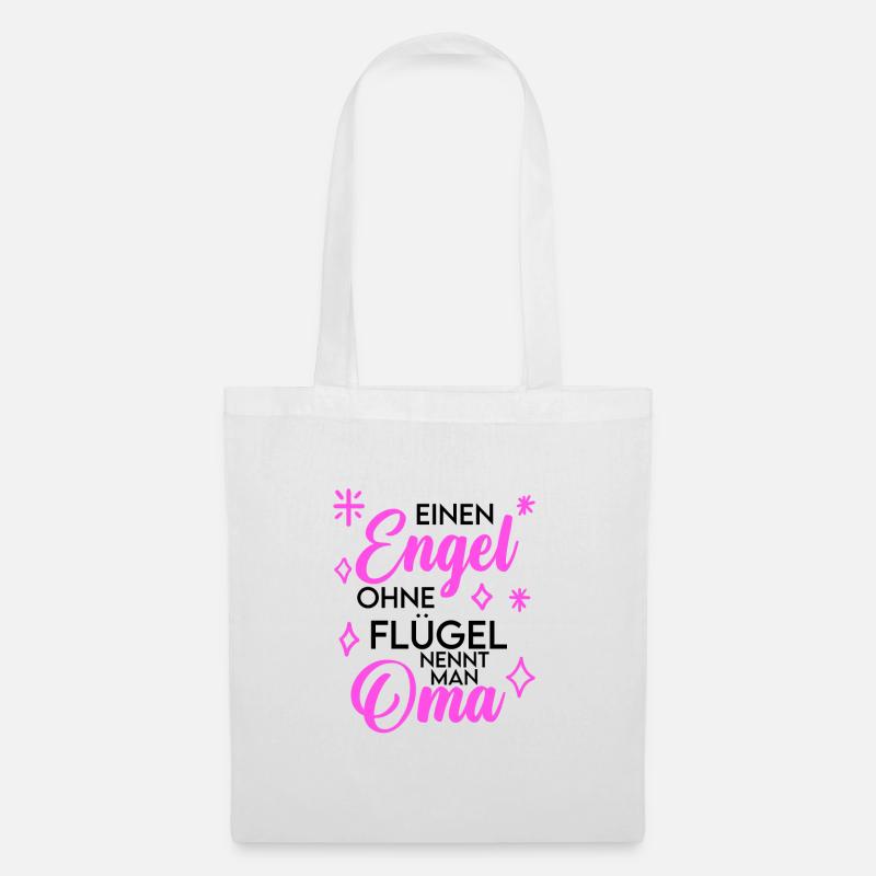 Oma Engel Spruch Geschenk - Stoffbeutel - Weiß