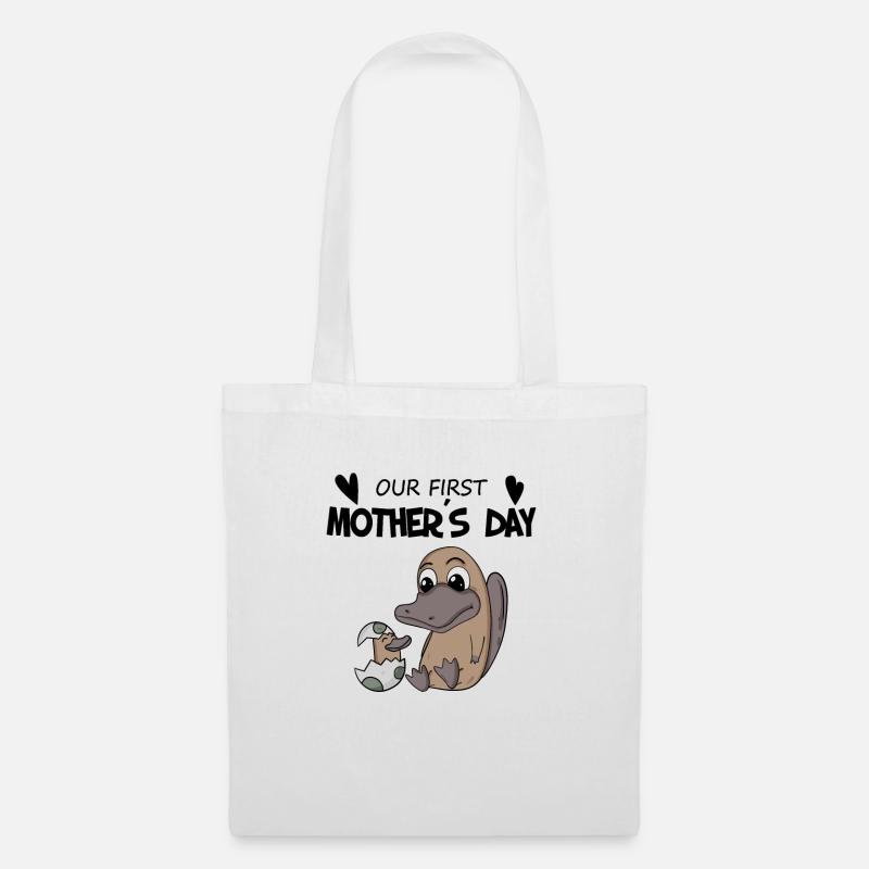 Muttertag - erster Muttertag Geschenk - Stoffbeutel - Weiß