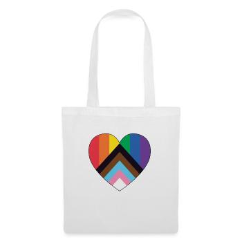 Pride LGBT Liebe gewinnt, wir sind queer und stolz - Stoffbeutel - Weiß - Vorne