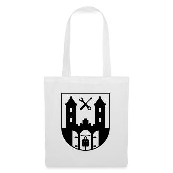 Suhl Emblem mit Star Sperber Habicht (+ Dein Text) - Stoffbeutel - Weiß - Vorne