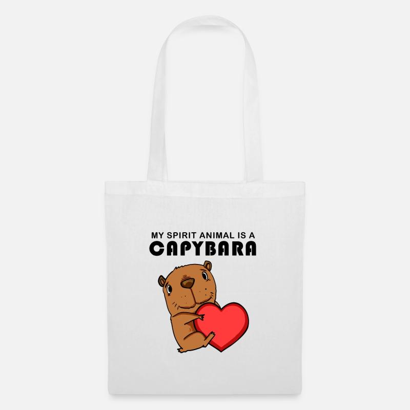 Capybara Wasserschwein - Stoffbeutel - Weiß