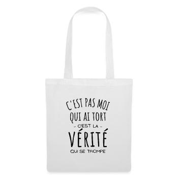 La vérité se trompe - Humour grand gueule - Sac en tissu - blanc - Devant