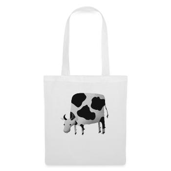 Vache au pâturage - Sac en tissu - blanc - Devant