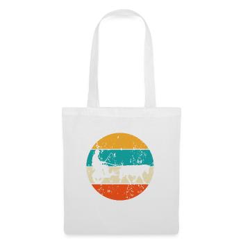 Vintage Retro Pferdekutsche Kutsche Kutscher - Stoffbeutel - Weiß - Vorne
