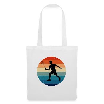 Joueurs de squash de badminton masculins badminton femmes - Sac en tissu - blanc - Devant