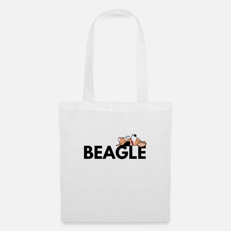 Hunderasse Beagle Hunde Motiv Geschenk - Stoffbeutel - Weiß