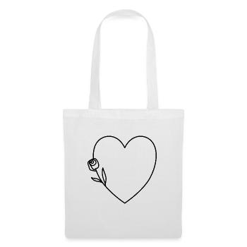 Heart Love Roses Symbol Flower In Love Partner - Tote Bag - white - Front