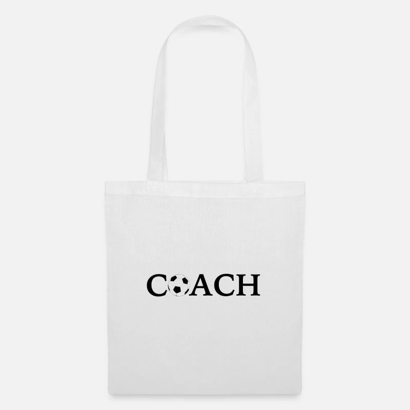 Coach Fussball Trainer - Stoffbeutel - Weiß