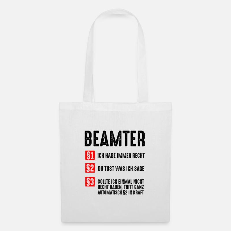 Beamter - Stoffbeutel - Weiß