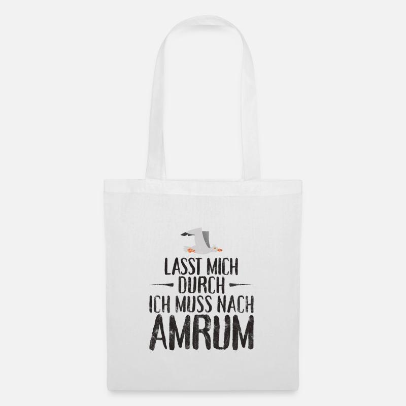 Lasst mich durch ich muss nach Amrum Möwe - Stoffbeutel - Weiß