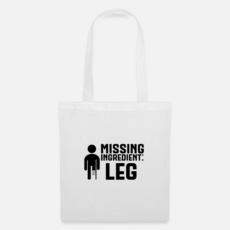 Jambe amputée Missing Ingredient Leg - Sac en tissu - blanc