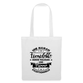 Maman formidable donne Mouma Exceptionnelle - Sac en tissu - blanc - Devant