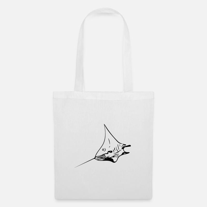 Eleganter Mantarochen im Flug - Stoffbeutel - Weiß