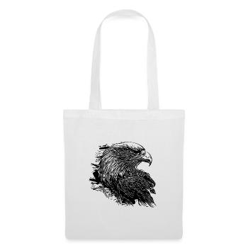 Eleganter Adler in Tinte Vintage Tattoo Style - Stoffbeutel - Weiß - Vorne