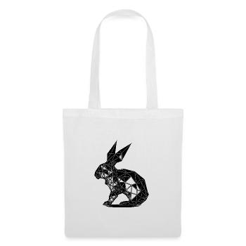 Géométrie Lapin Lignes Géométrie Lapin - Sac en tissu - blanc - Devant