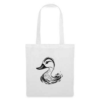 Cute Tattoo Style Duck - Tote Bag - white - Front
