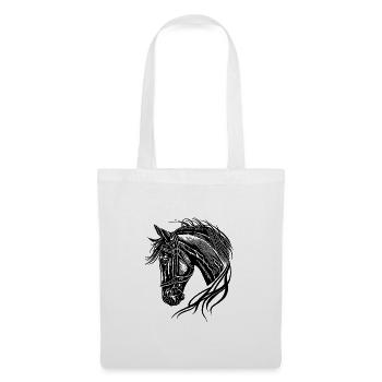 Beautiful stallion with elegant waving mane - Tote Bag - white - Front