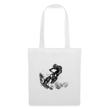 Mountain biker bike downhill jump - Tote Bag - white - Front