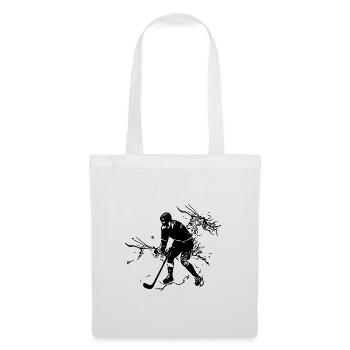 Eishockey Spieler in einer Eiswolke - Stoffbeutel - Weiß - Vorne