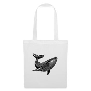 Large Vintage Whale Massive Sea Creature - Tote Bag - white - Front
