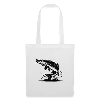 Big Leaping Pike Fish - Tote Bag - white - Front