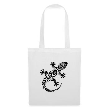 Gecko bébé tribal dans le style de tatouage - Sac en tissu - blanc - Devant
