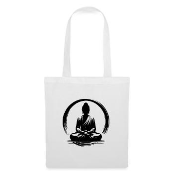 Yoga Bouddha Corps Méditation de pleine conscience - Sac en tissu - blanc - Devant