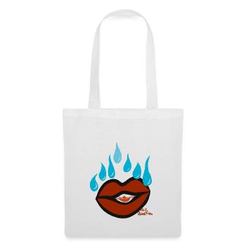 Lèvres à la recherche de larmes v6 00 - Sac en tissu - blanc - Devant