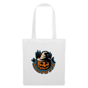 Halloween Kürbis - Stoffbeutel - Weiß - Vorne