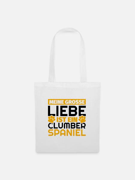 Clumber-Spaniel Geschenke lustig - Stoffbeutel - Weiß