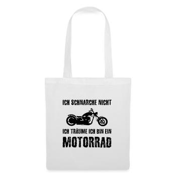 Motorrad - Stoffbeutel - Weiß - Vorne