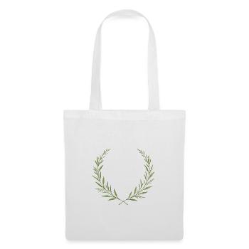 Eucalyptus Wreath - Crest, personalizable - Tote Bag - white - Front