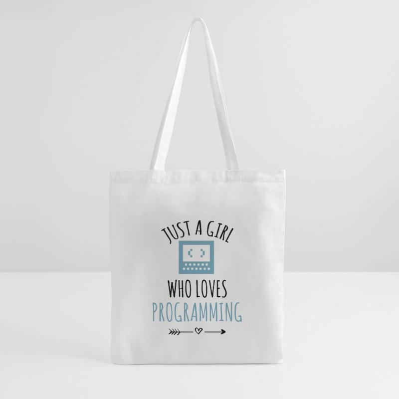 Programmer coding girl programming Tote Bag