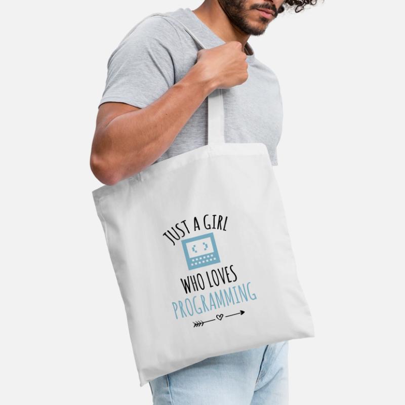 Programmer coding girl programming Tote Bag