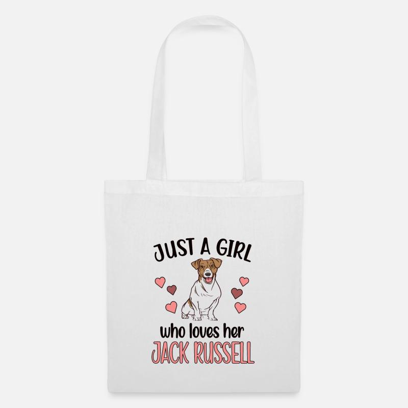 Jack Russell Terrier Mädchen Jack Russell Mama - Stoffbeutel - Weiß