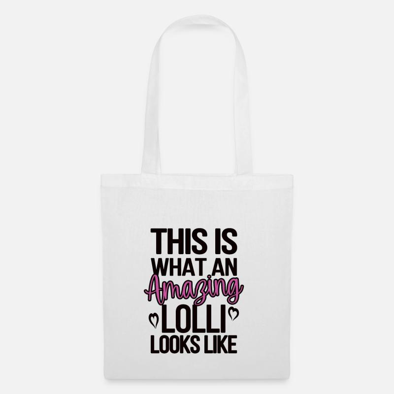 Lolli Oma Muttertag Geschenk Lolli Großmutter - Stoffbeutel - Weiß
