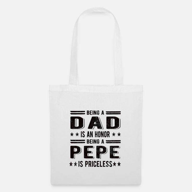 Bester Pepe Opa Vatertag Pepe Großvater Papa - Stoffbeutel - Weiß
