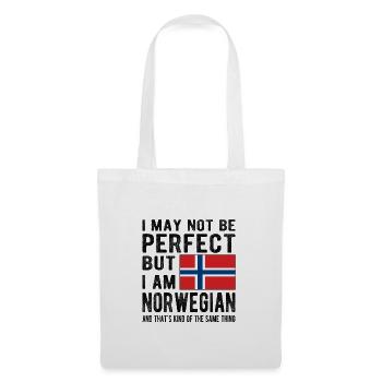 Norwegian Norway Flag Norwegian origin - Tote Bag - white - Front