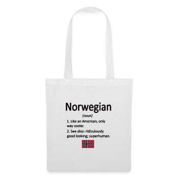 Norwegian Norway flag Norwegian roots - Tote Bag - white - Front