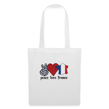 Français Racines Français du drapeau de la France - Sac en tissu - blanc - Devant