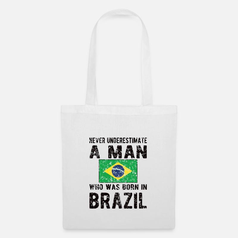 Brésil Brésil Drapeau brésilien - Sac en tissu - blanc